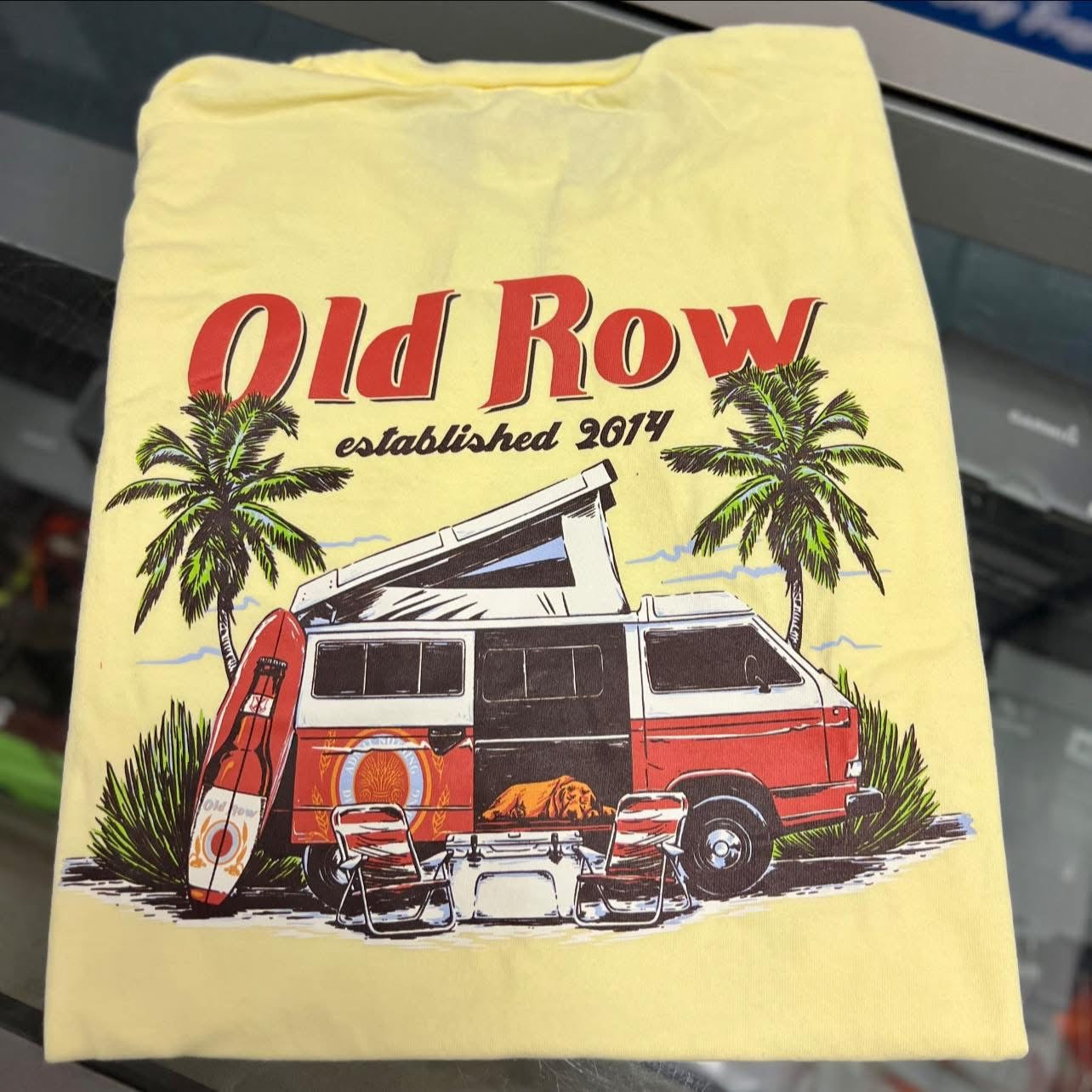 Old Row Retro Surf Van Short Sleeve, Banana