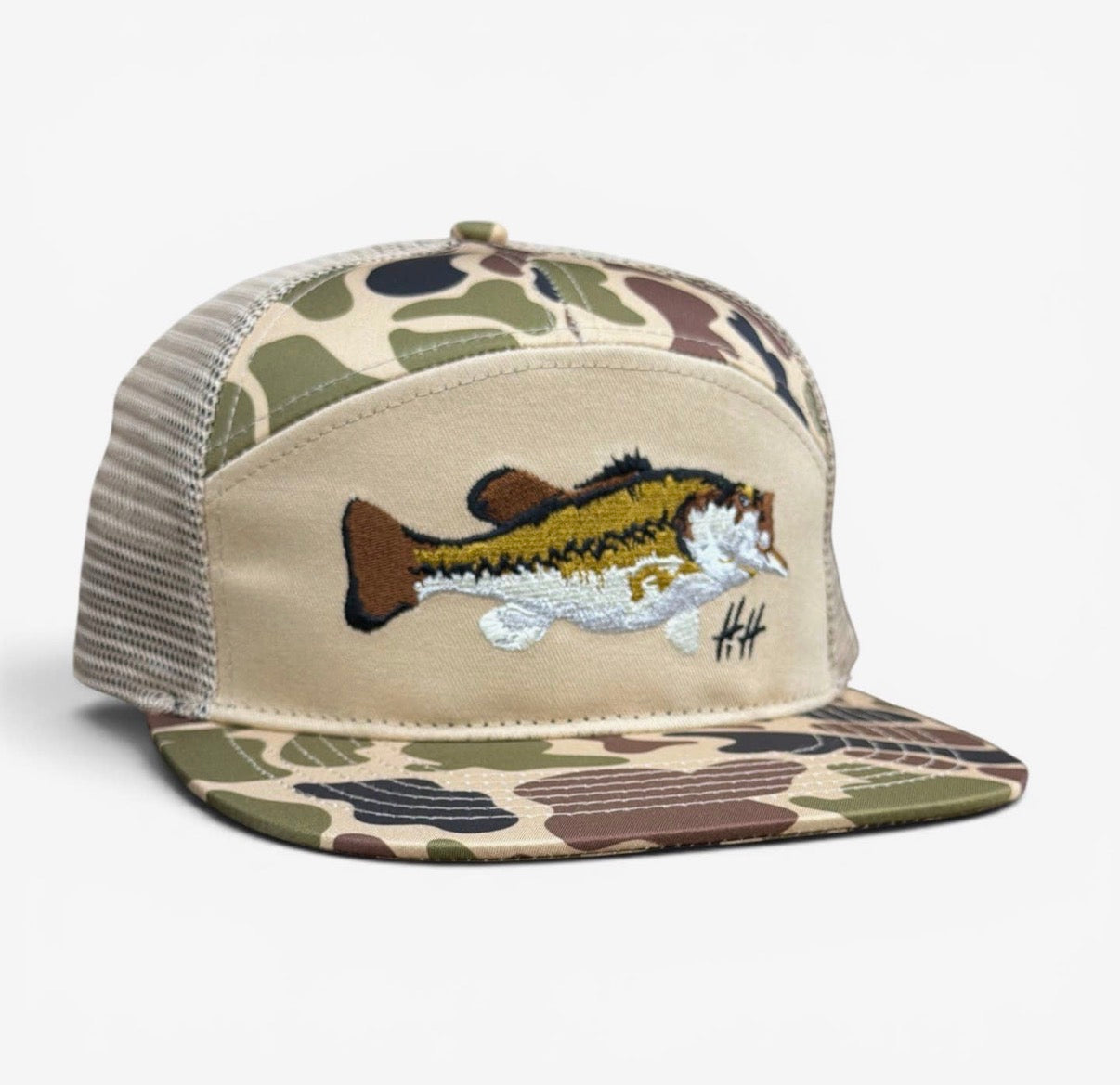 7 Panel Flatbill, Bass Field Camo