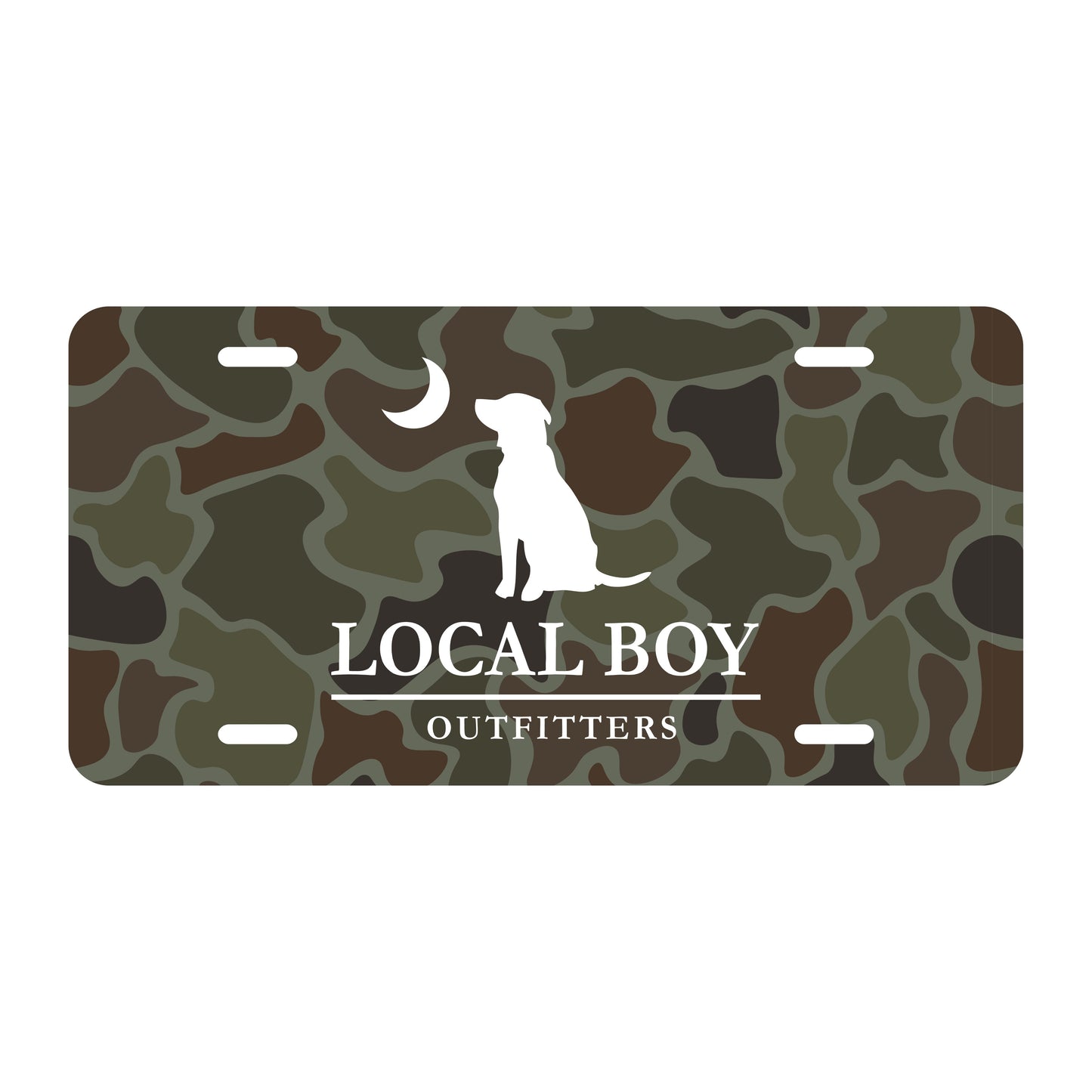 Dog & Moon License Plate, Localflage OD