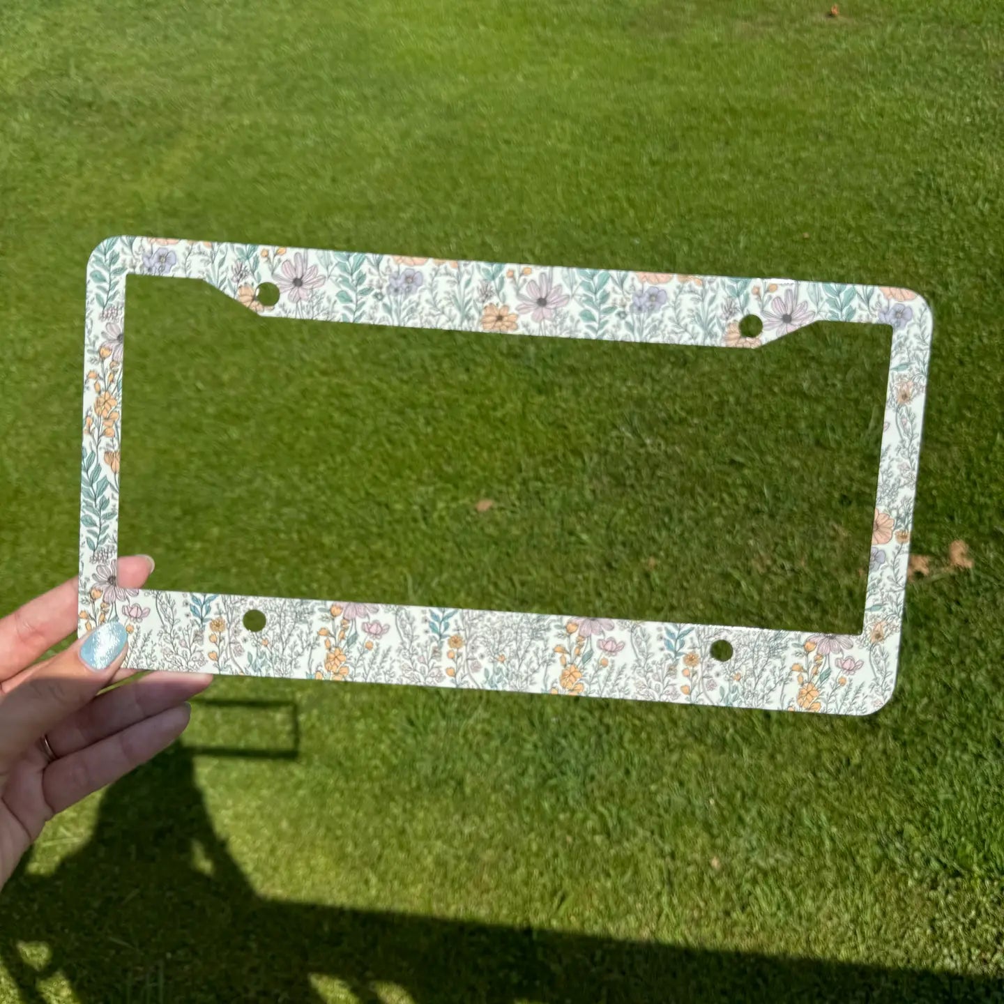 License Plate Frame, Floral
