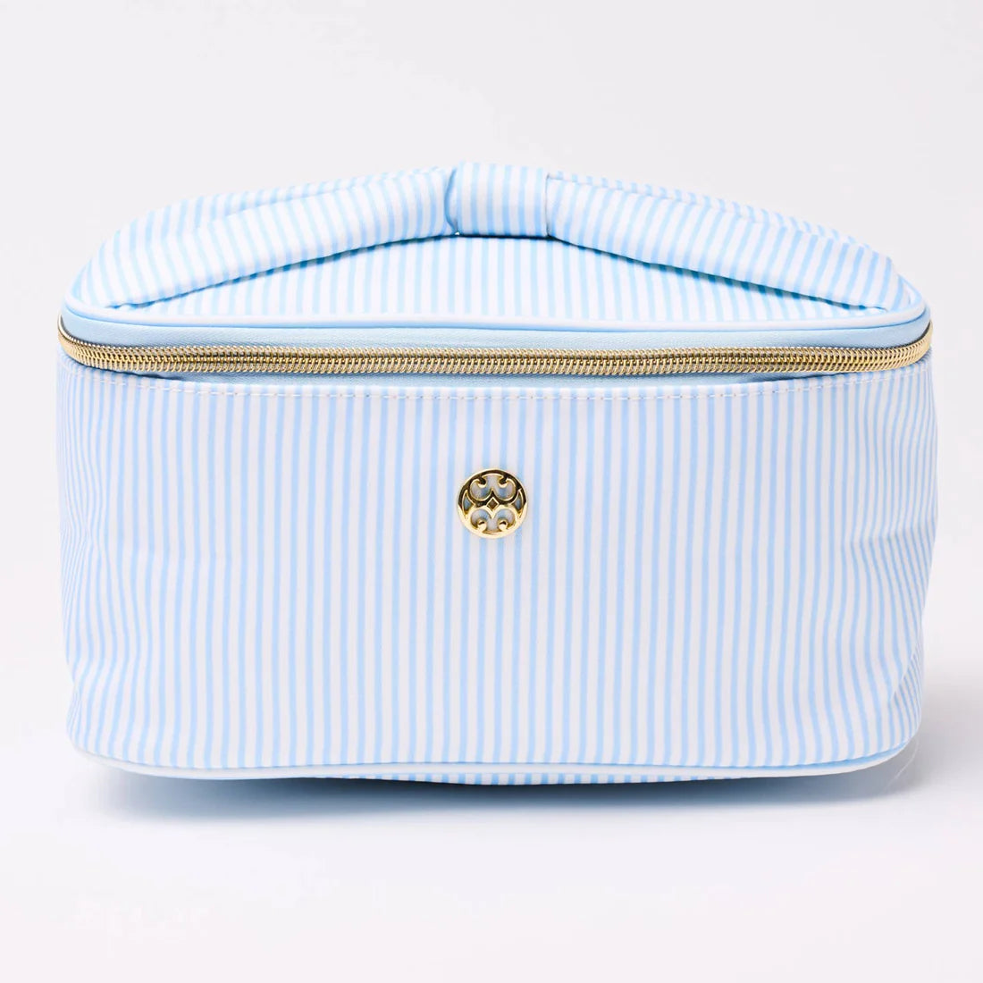 Kiss and Makeup Bag, Blue Stripe
