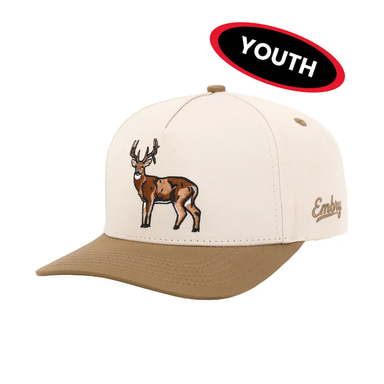 Youth Cream/Tan Buck Hat