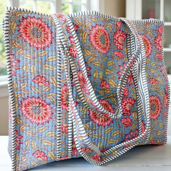 September Haze Floral Tote Bag