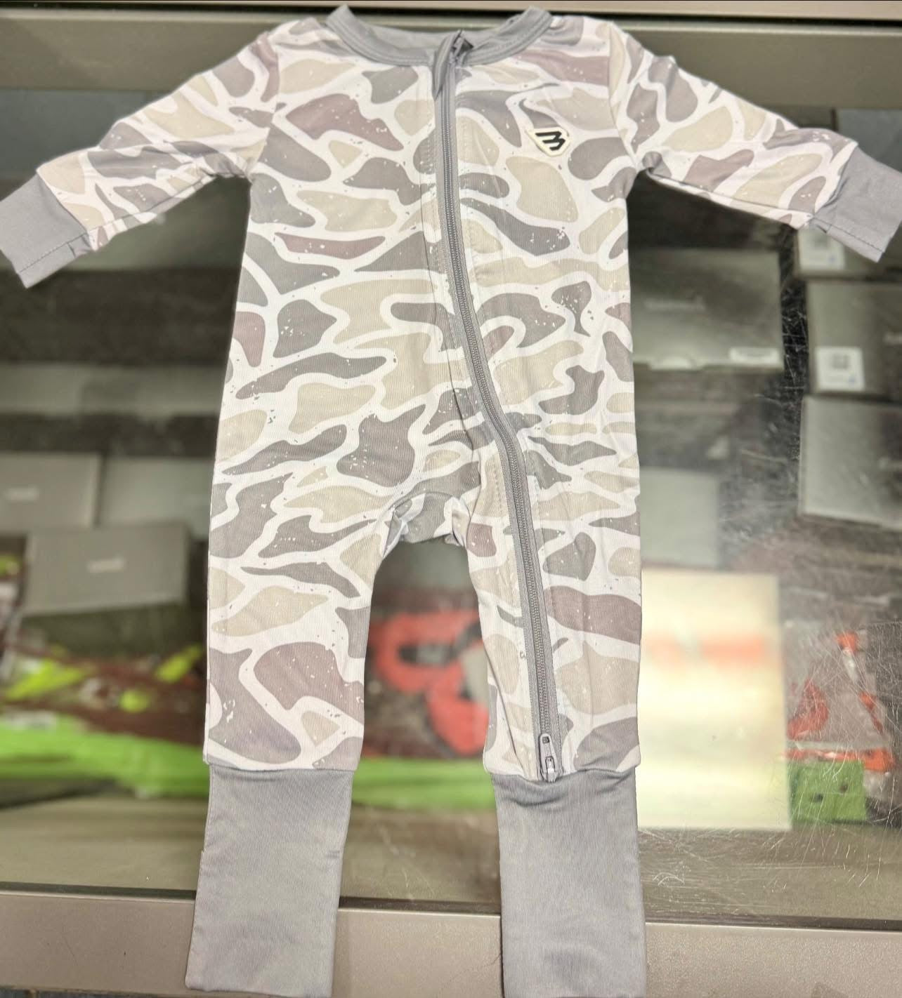 Burlebo Baby Zip Up, White Camo