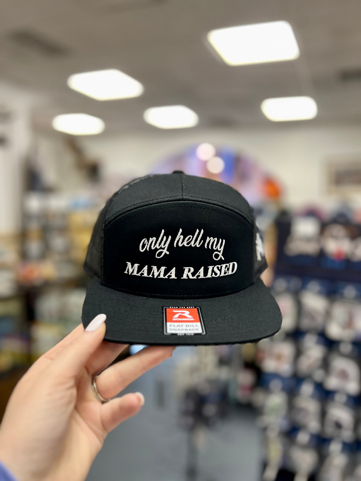 Only Hell My Mama Raised 7 Panel Black
