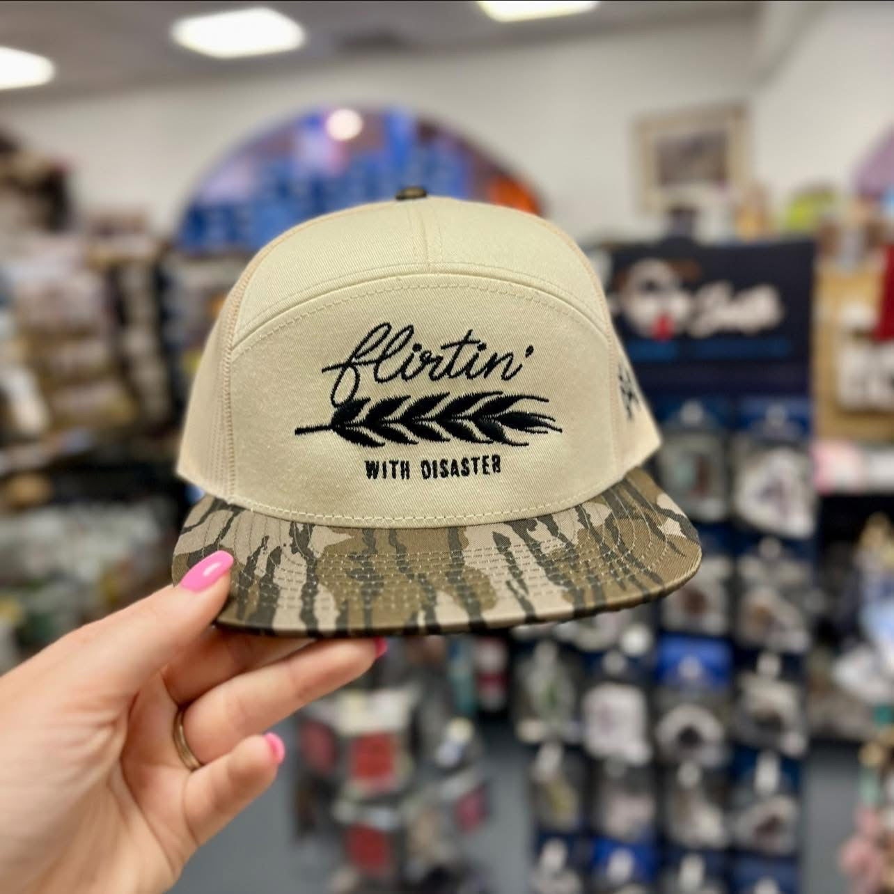 Flirtin' with Disaster Trucker, 7 Panel Bottomland/ Natural