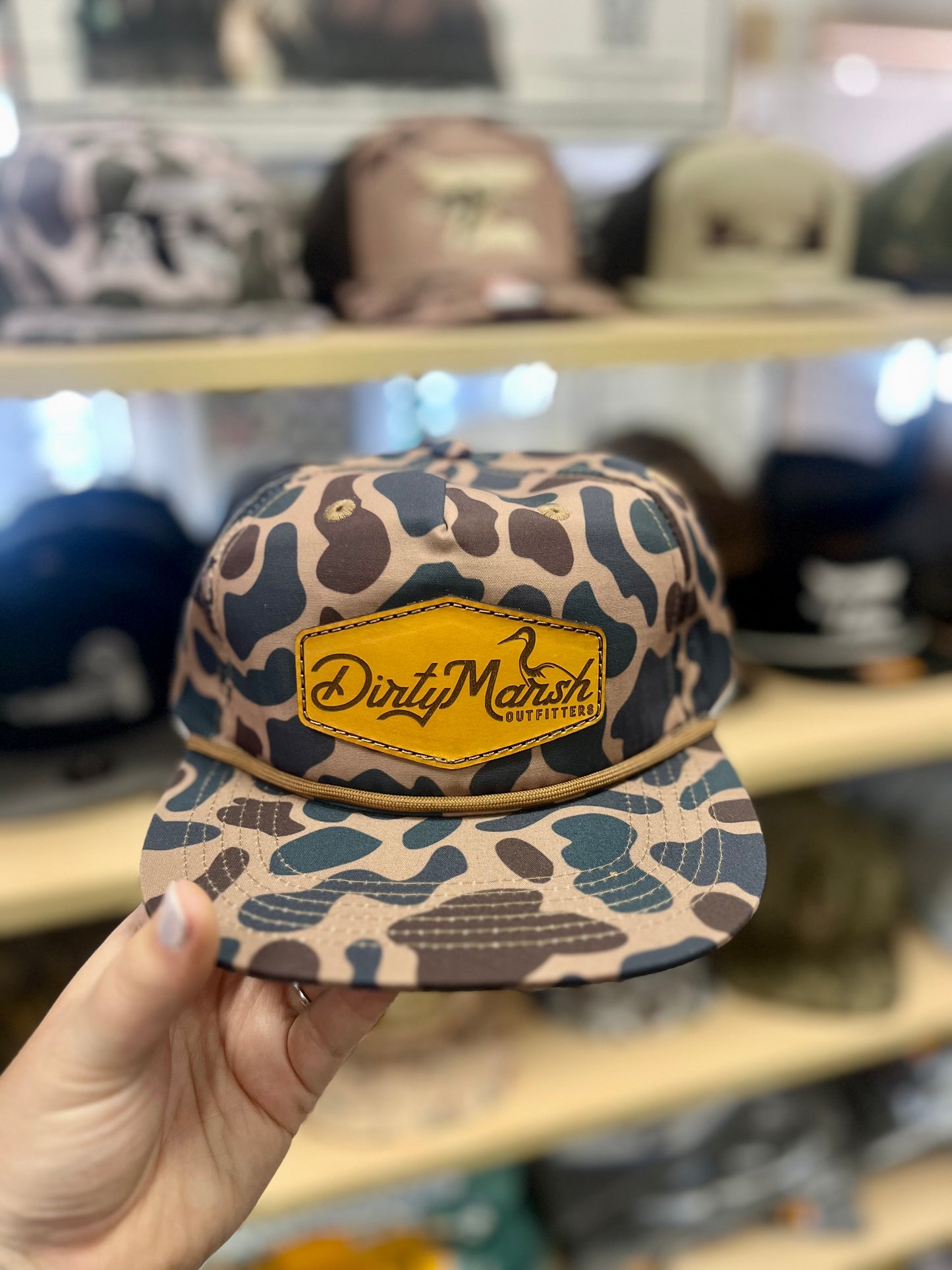 Shoreline Leather Patch Rope Hat, Delta