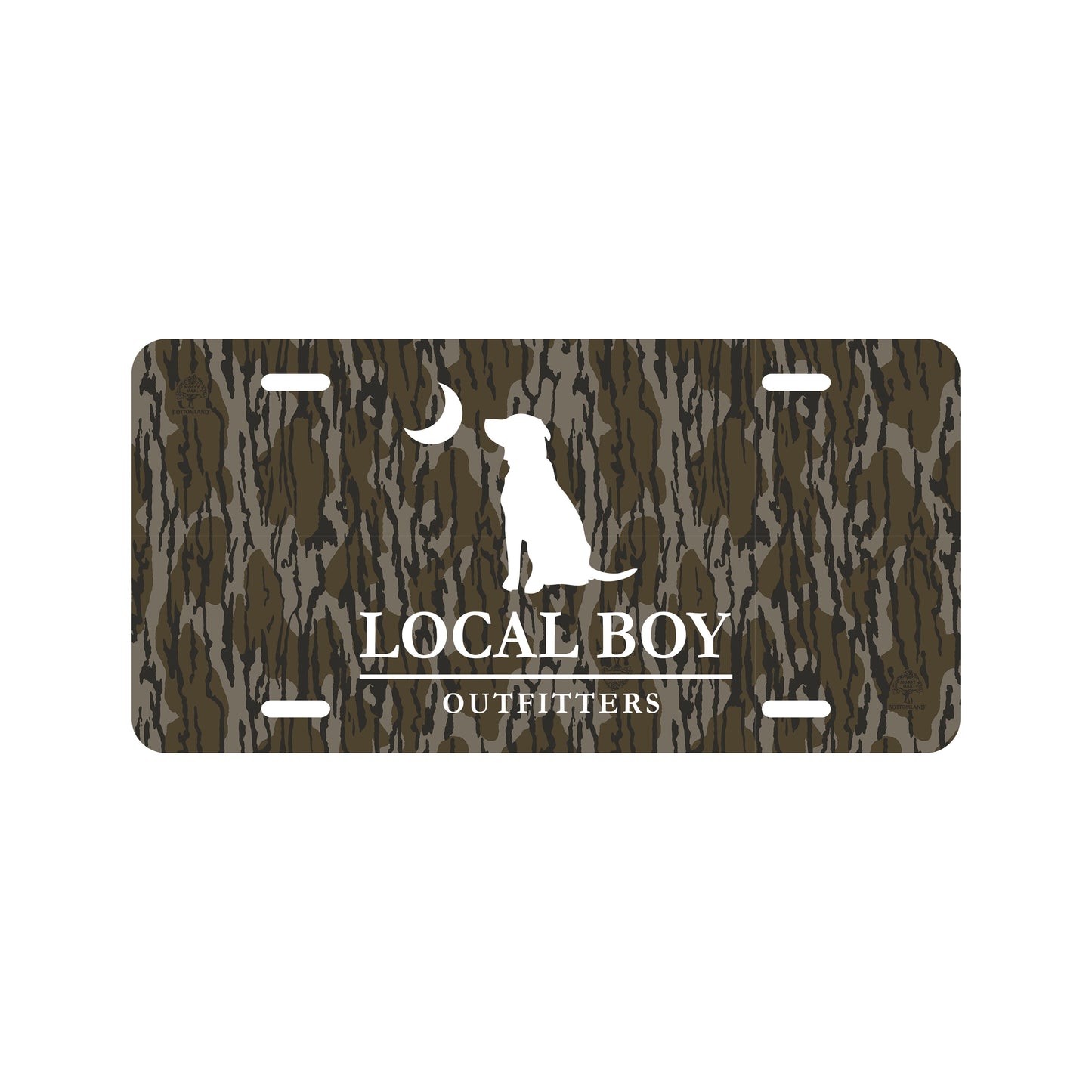 Dog & Moon License Plate, Original Bottomland