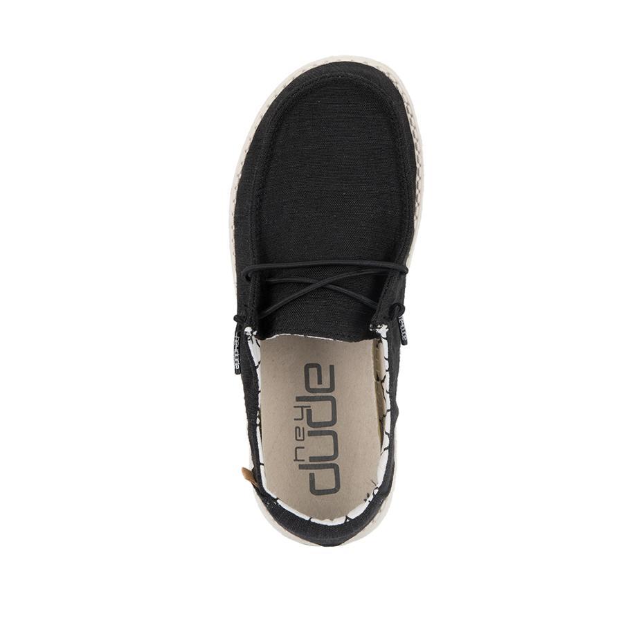 Hey Dude Wendy Youth Linen Black