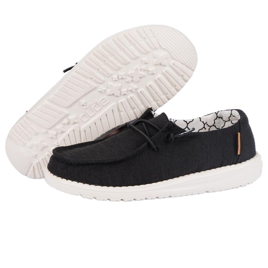 Hey Dude Wendy Youth Linen Black