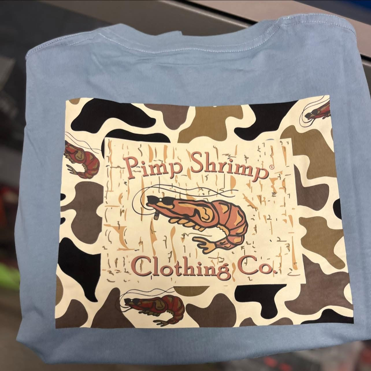 Camo Back Short Sleeve, Slate
