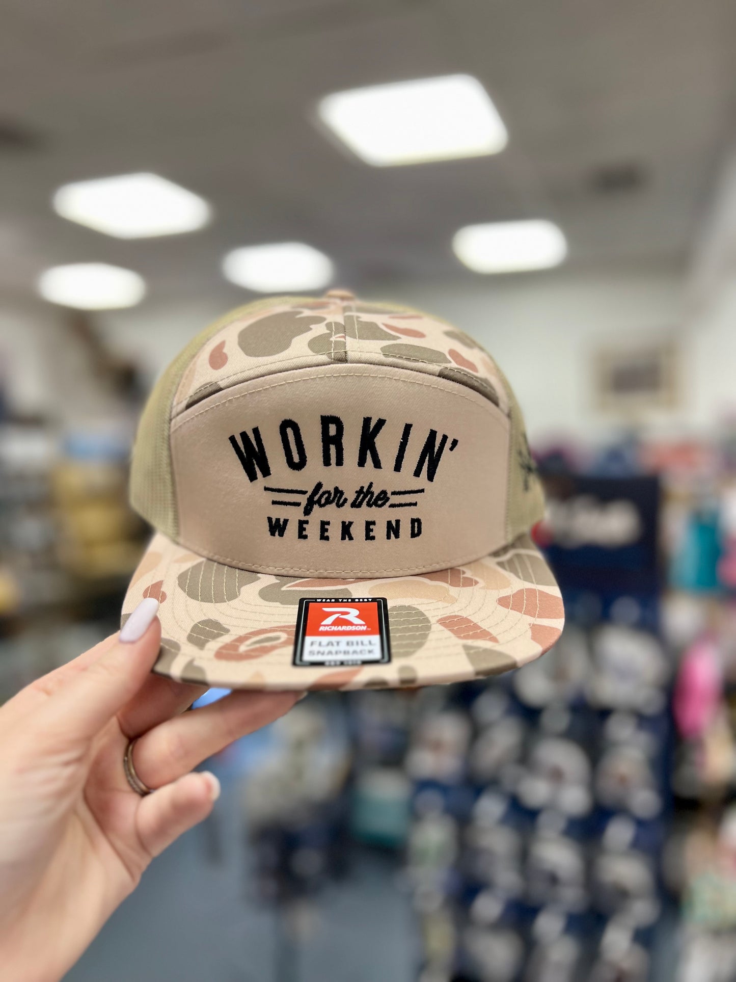 Workin' For the Weekend 7 Panel Harvest Camo/Tan/Harvest Camo