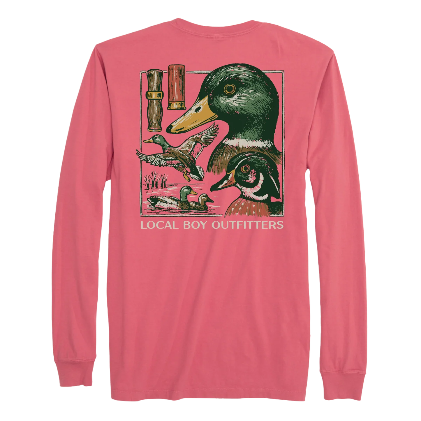 Youth Duck Species Long Sleeve Tee, Brick