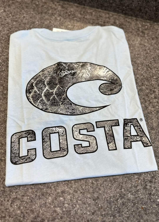Costa Mossy Oak Coastal Short Sleeve, Light Blue