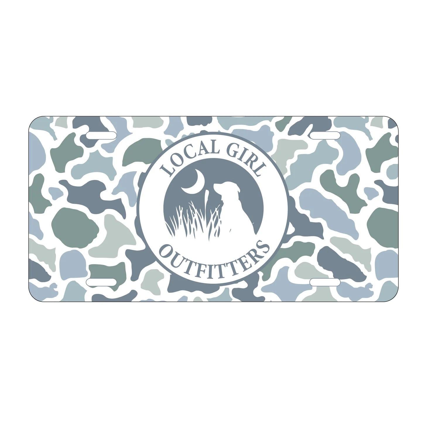 Local Girl Localflage Coast License Plate