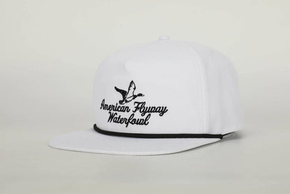 AFW Vintage Rope Hat, White/Black Logo