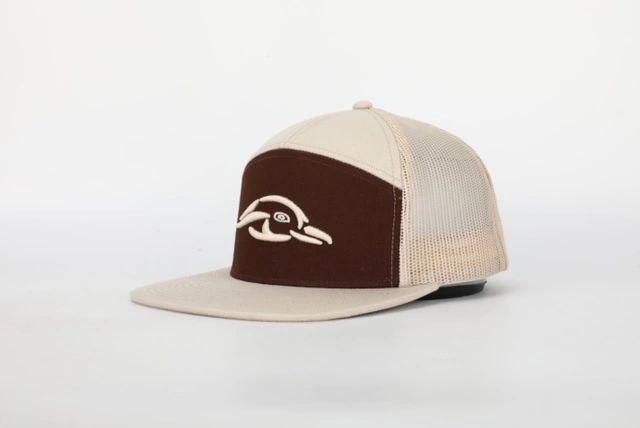 AFW 3D Puff 7 Panel Trucker, Khaki/Brown