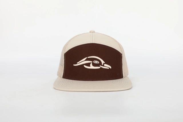 AFW 3D Puff 7 Panel Trucker, Khaki/Brown