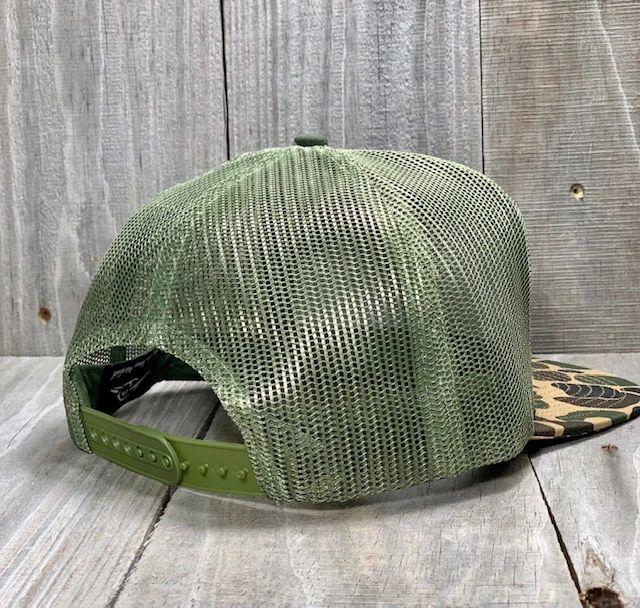 AFW 7 Panel Old School Patch Cap, Green/Green