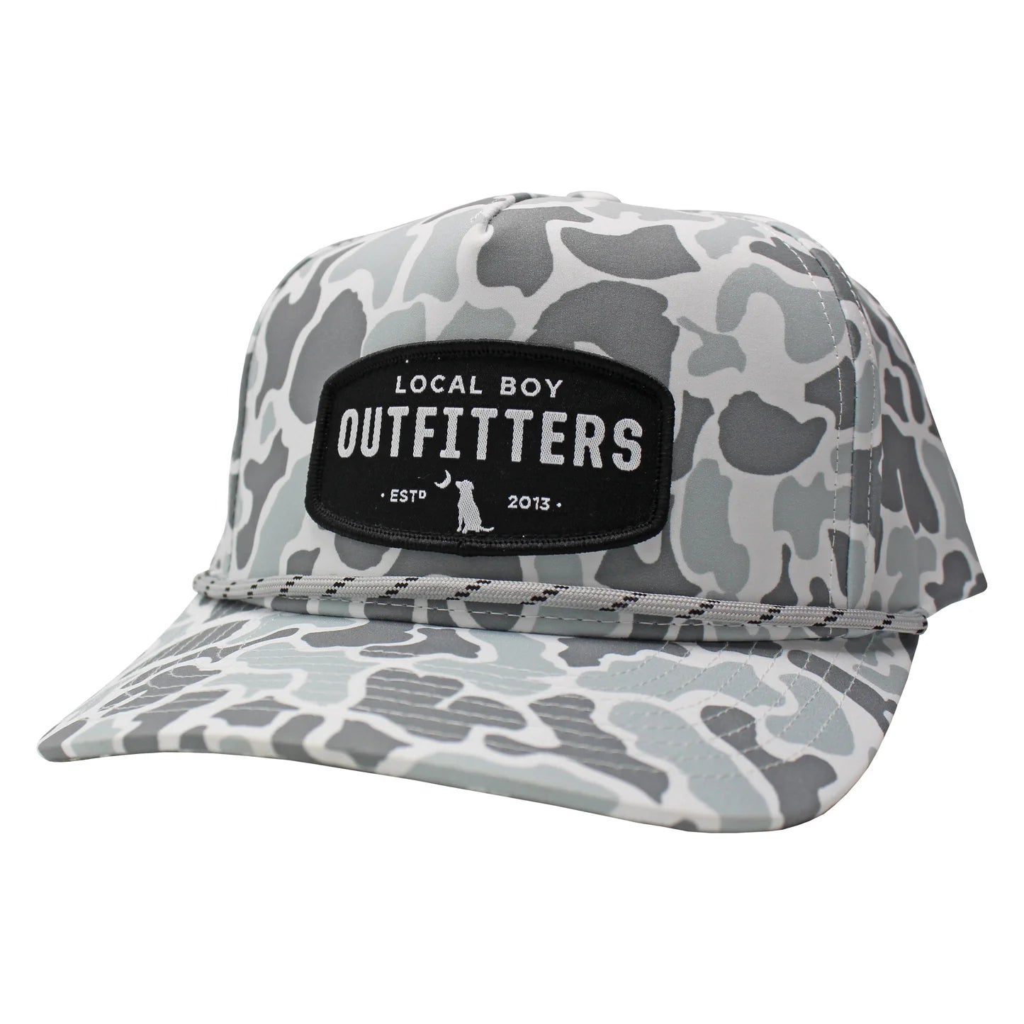Youth Woven Patch HC Rope Hat, White Localflage