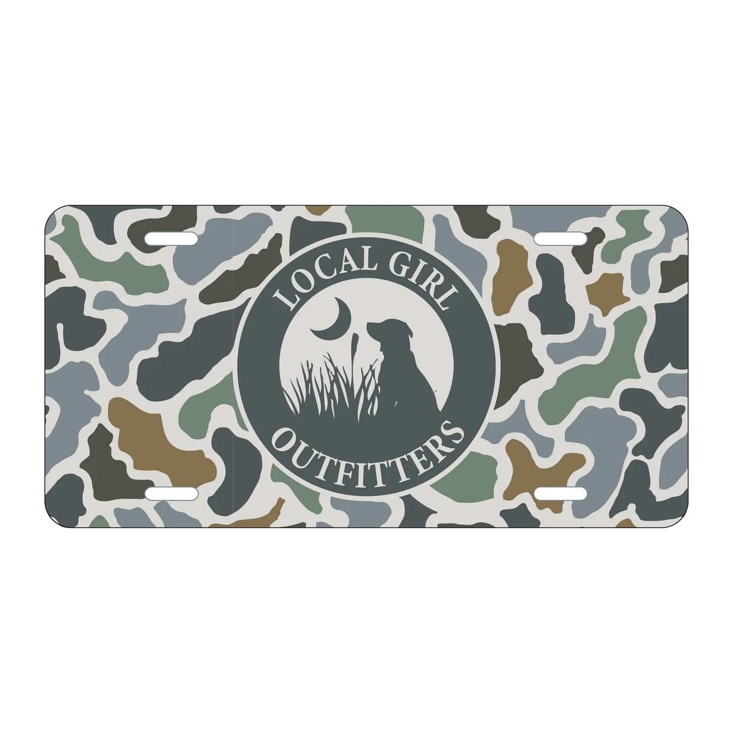 Local Girl Localflage Bluff License Plate