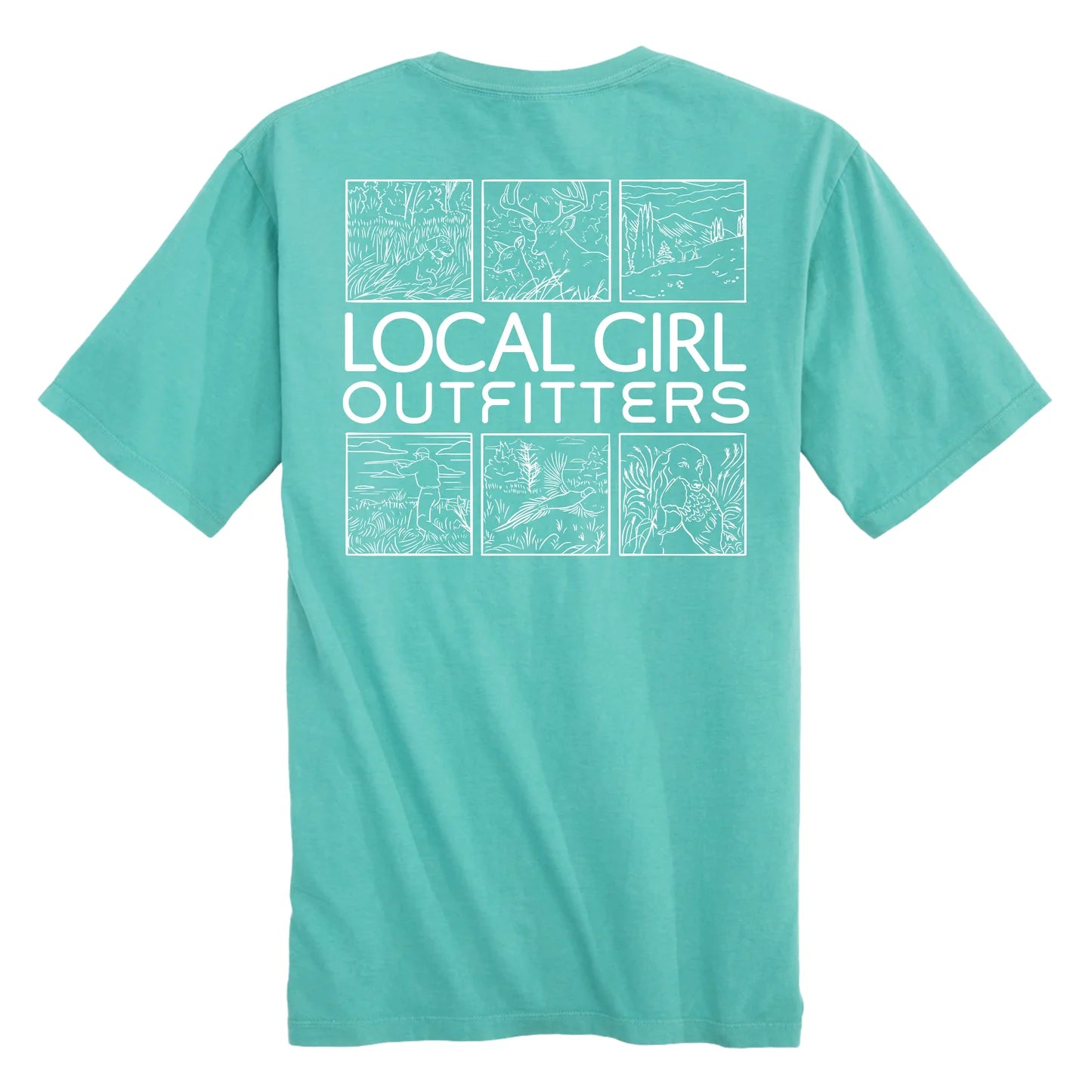 Local Girl Field & Forest Short Sleeve Tee, Chalky Mint