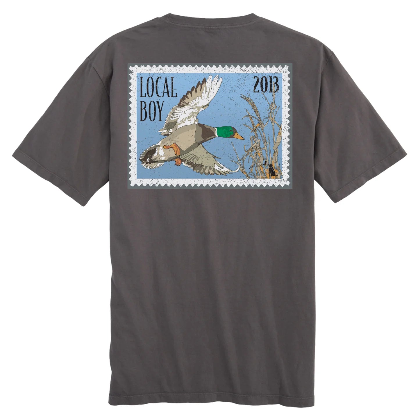 Mallard Stamp Short Sleeve Tee, Gray
