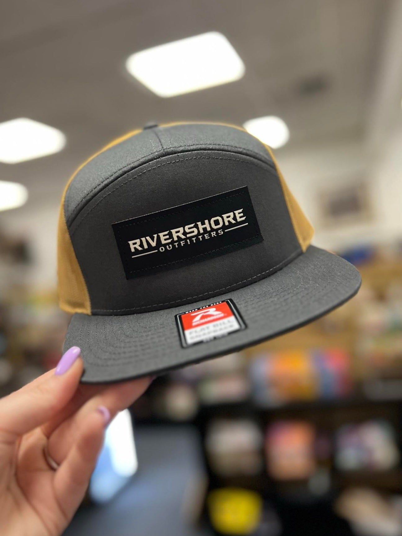 RSO Woven Label Hat (168 Charcoal/Old Gold)