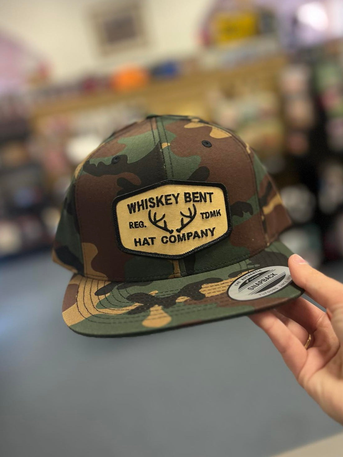 Whiskey Bent Hat Co, 8 Point Camo 6 Panel