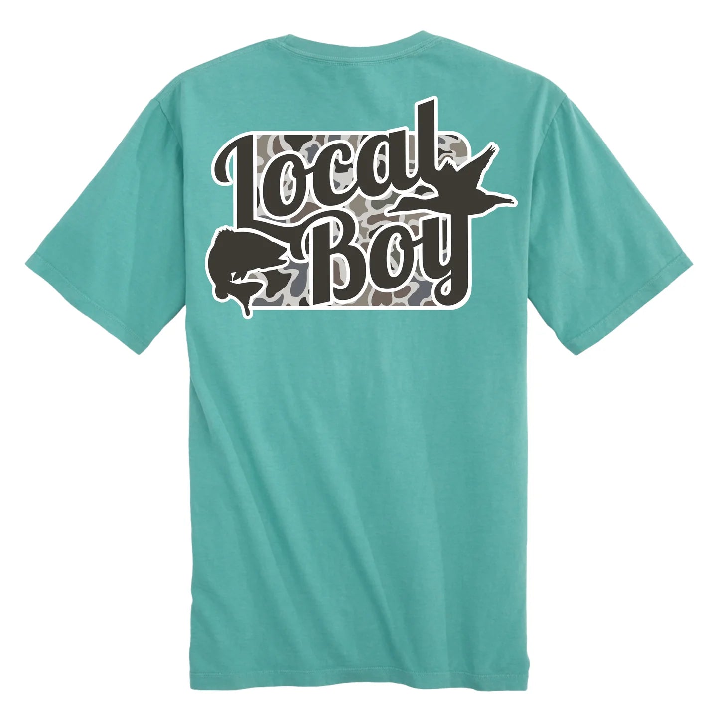 Open Season Localflage Short Sleeve Tee, Seafoam