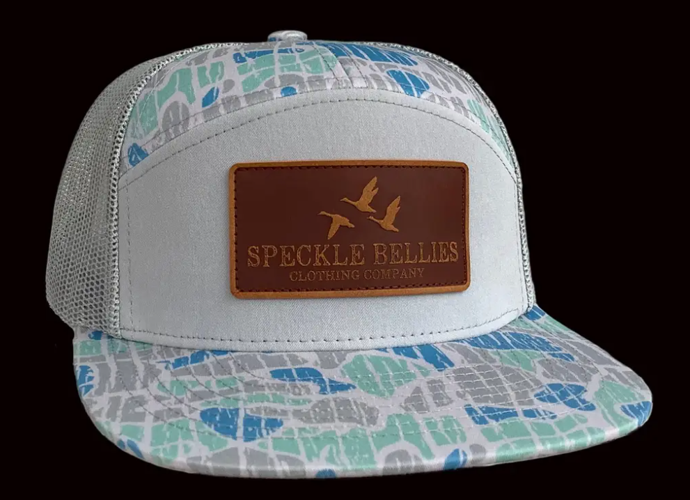 3 Geese Leather 7 Panel Hat, Bay Lake