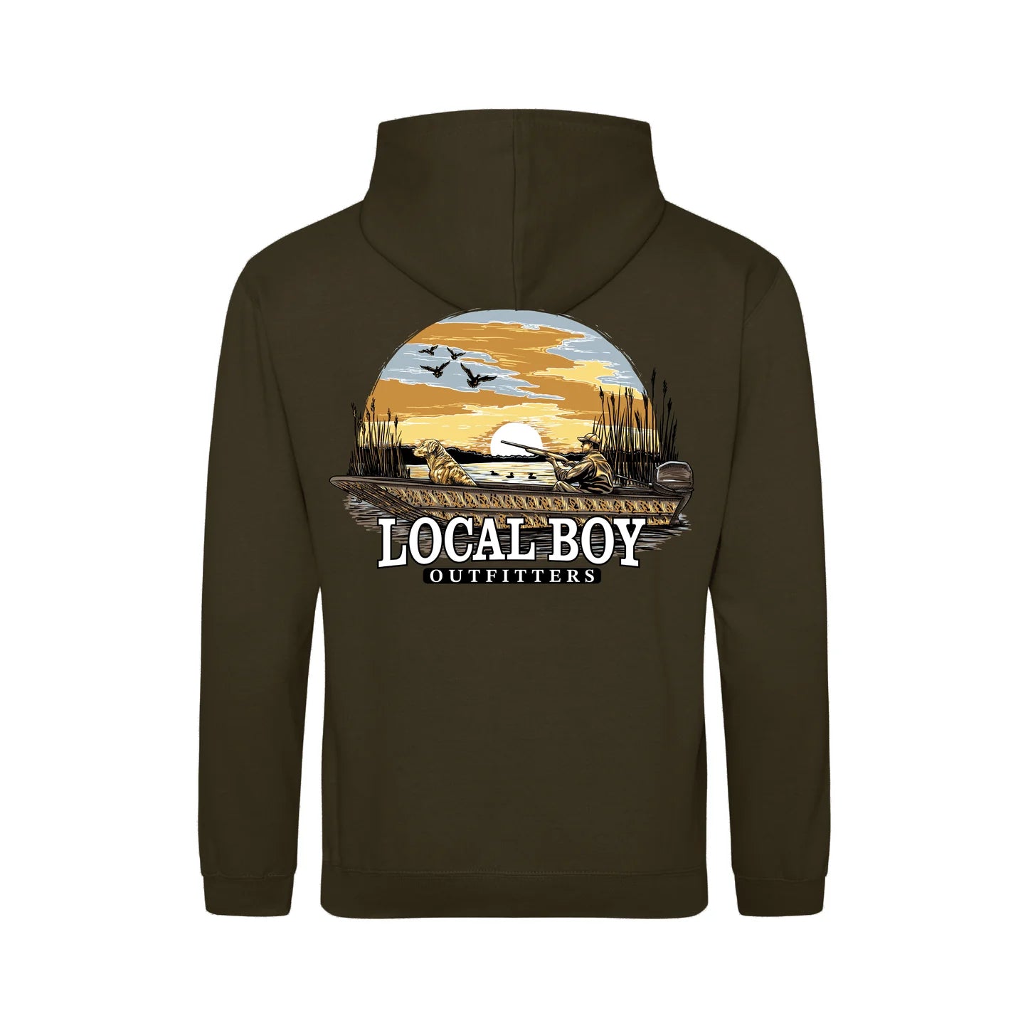 Sunset Hunt Hoodie, Olive Green