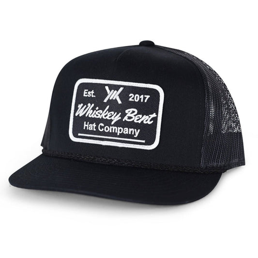 Whiskey Bent Hat Co, Black Top Trucker