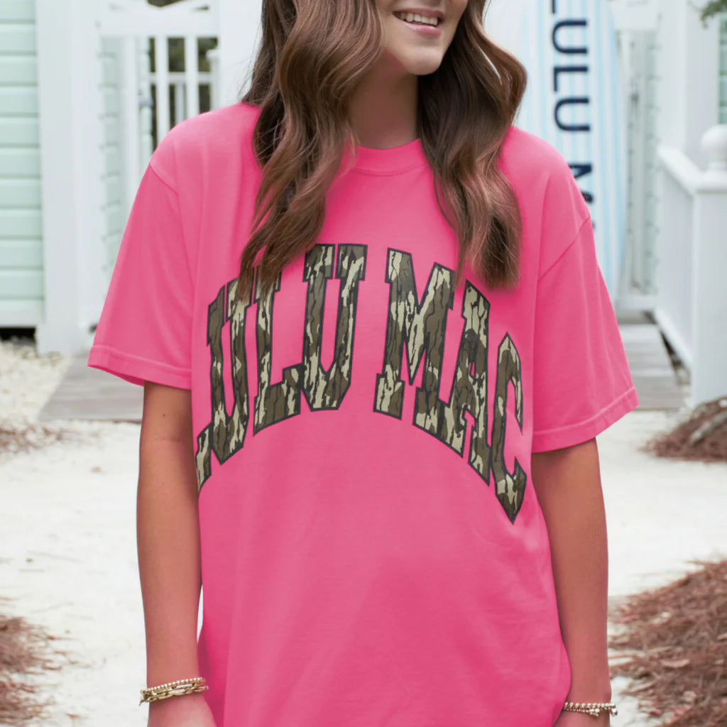 Lulu Mac Bottomland Short Sleeve, Neon Pink