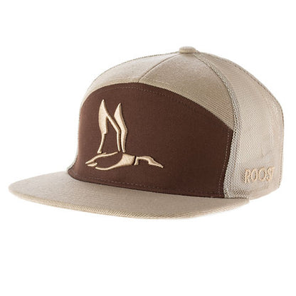 Roost Hi-Profile 3D Puff Duck Hat, Brown/Tan