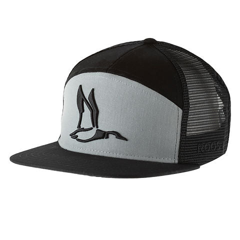Roost Hi-Profile 3D Puff Duck Hat, Black/Gray