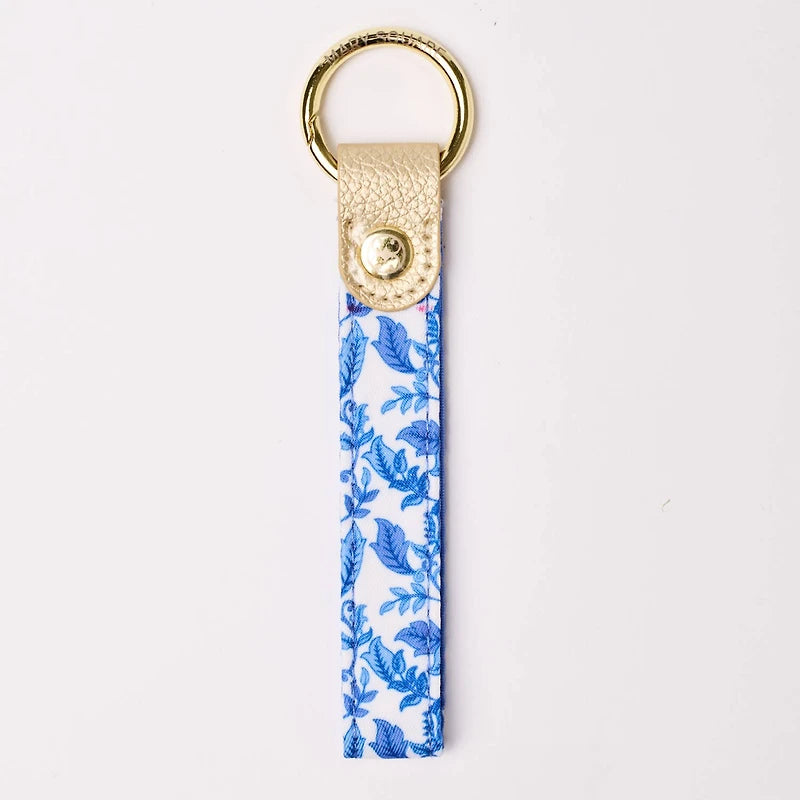 Skinny Key Fob, Porcelain Vines