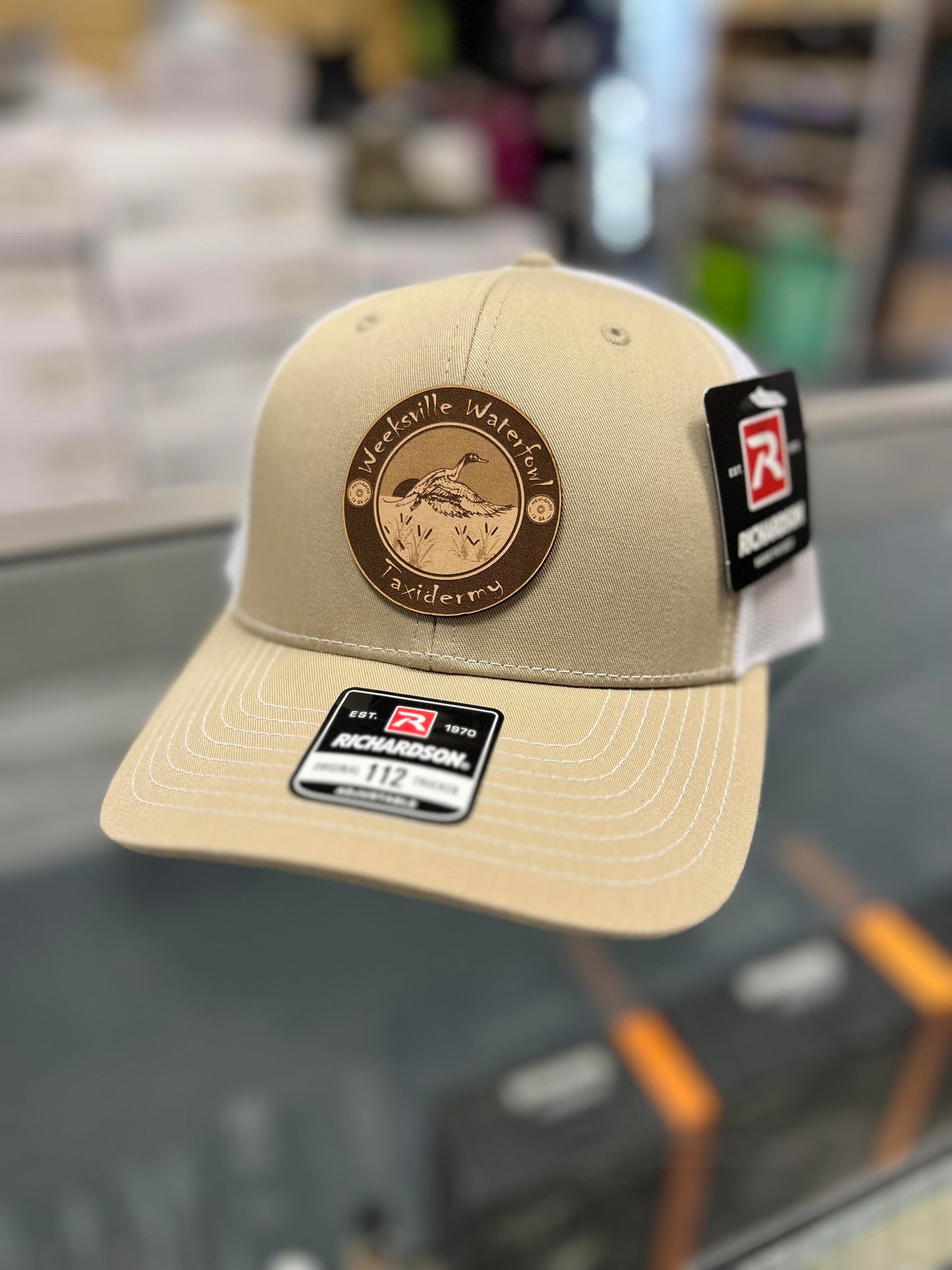 Weeksville Waterfowl Patch Hat (Khaki/White)