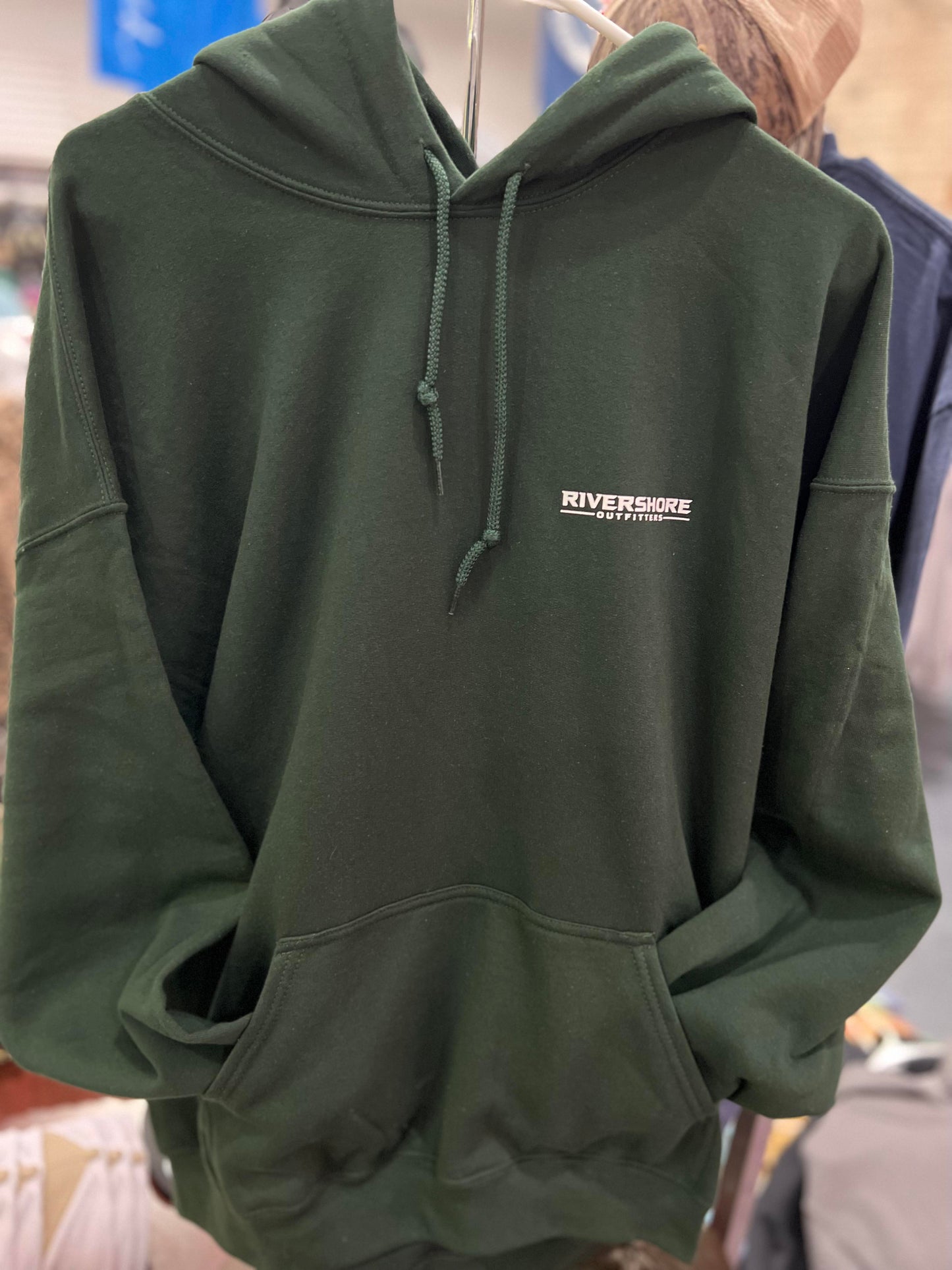 Rivershore Logo Hoodie, Forest Green