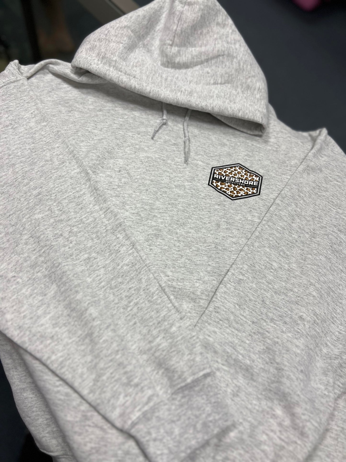RSO Leopard Hoodie, Ash Grey