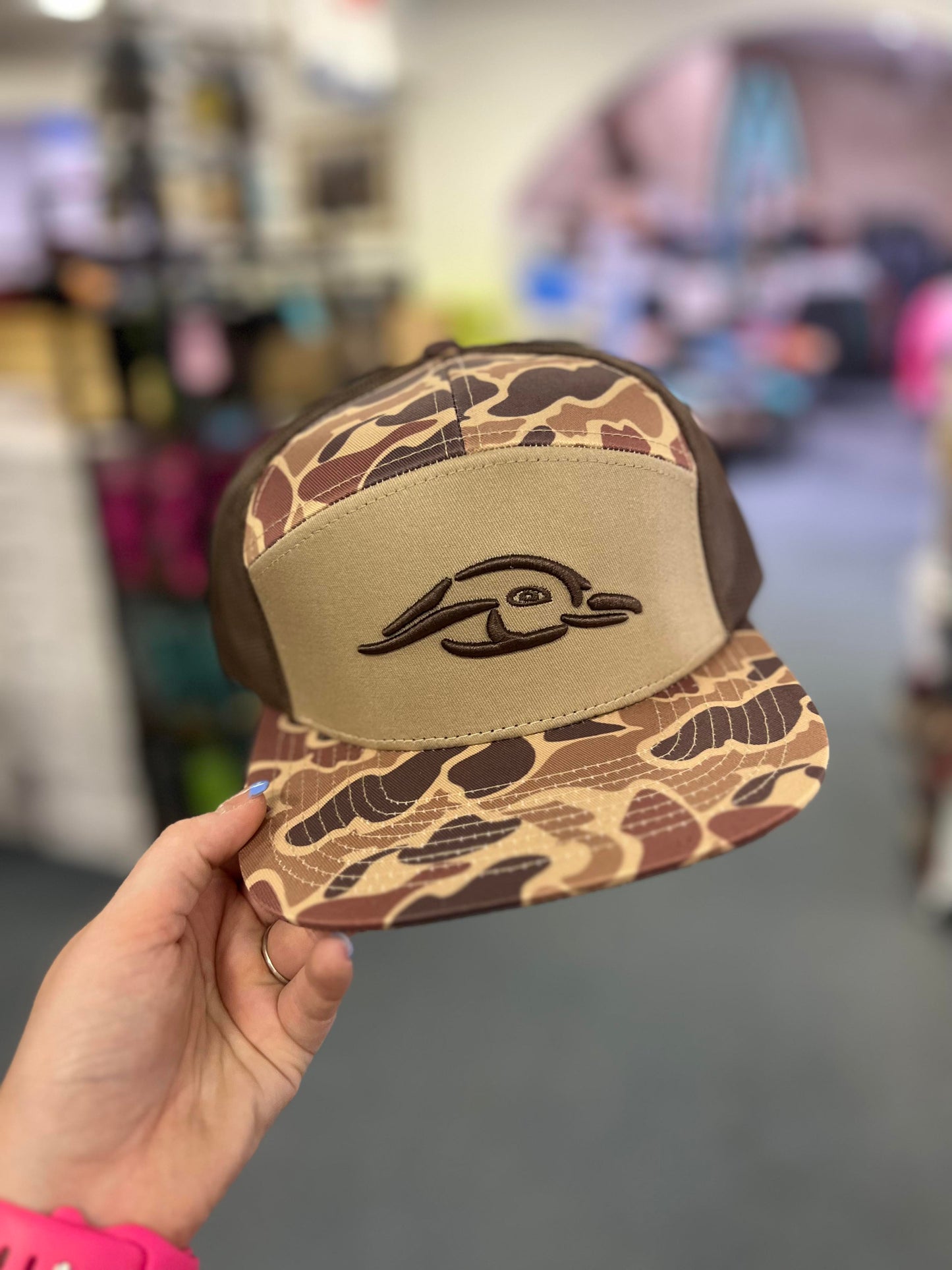 AFW 7 Panel Brown Old School 3D Puff Cap