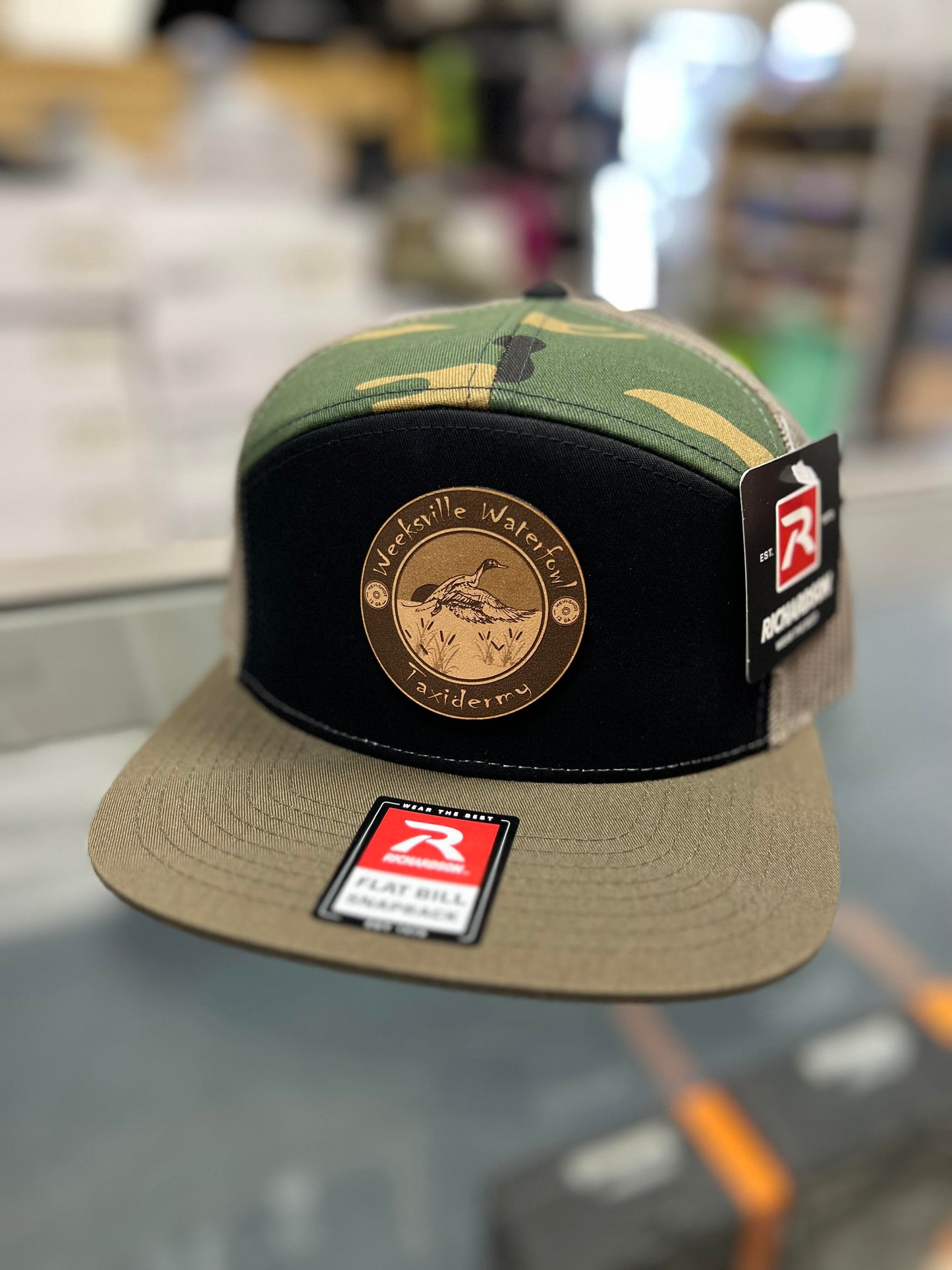 Weeksville Waterfowl Patch Snapback (Black/Camo/Loden)