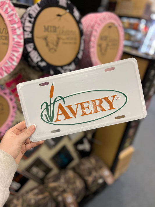 Avery License Plate