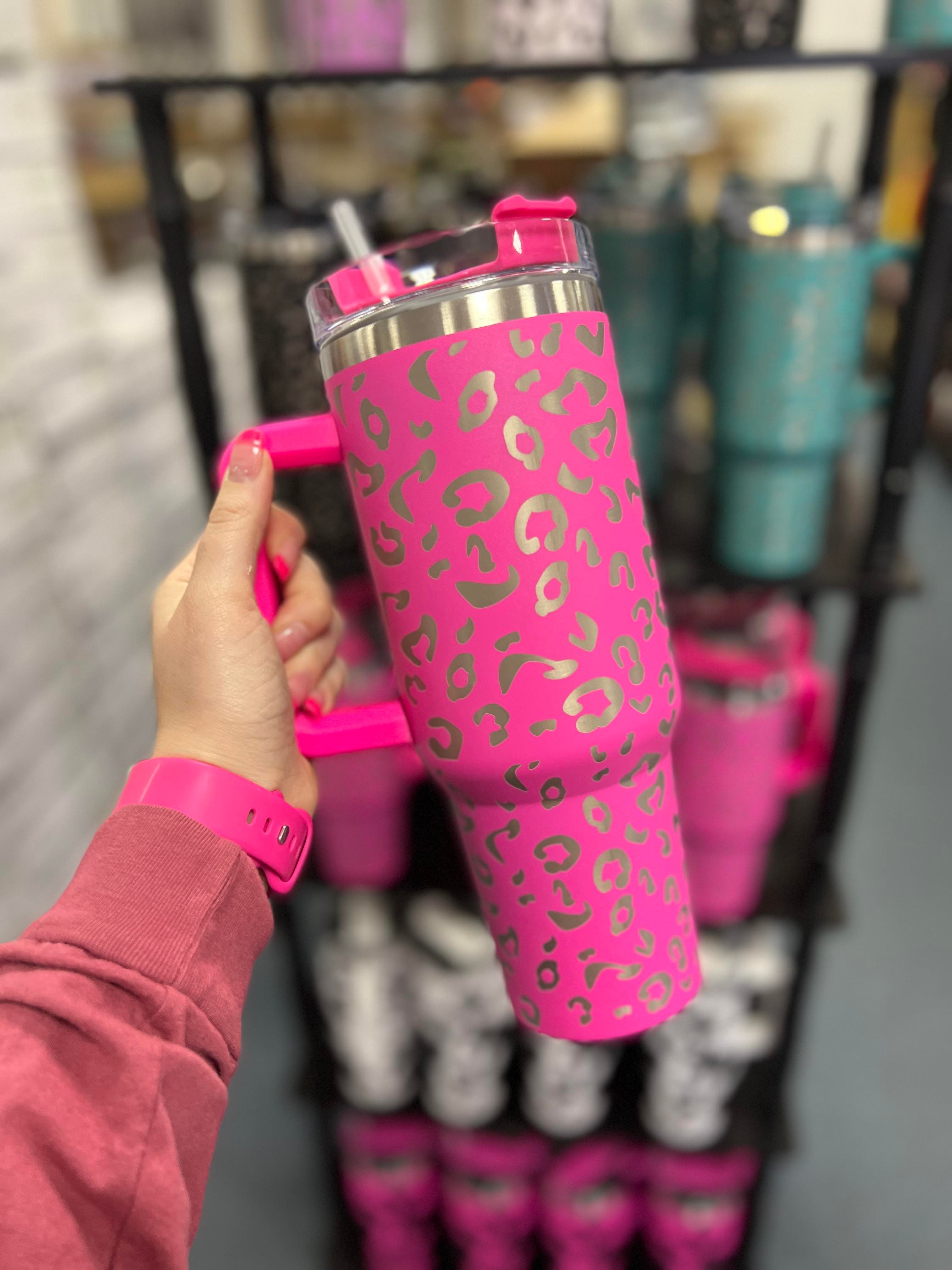 Hot Pink Leopard Tumbler 40 oz – Horse Creek Outfitters