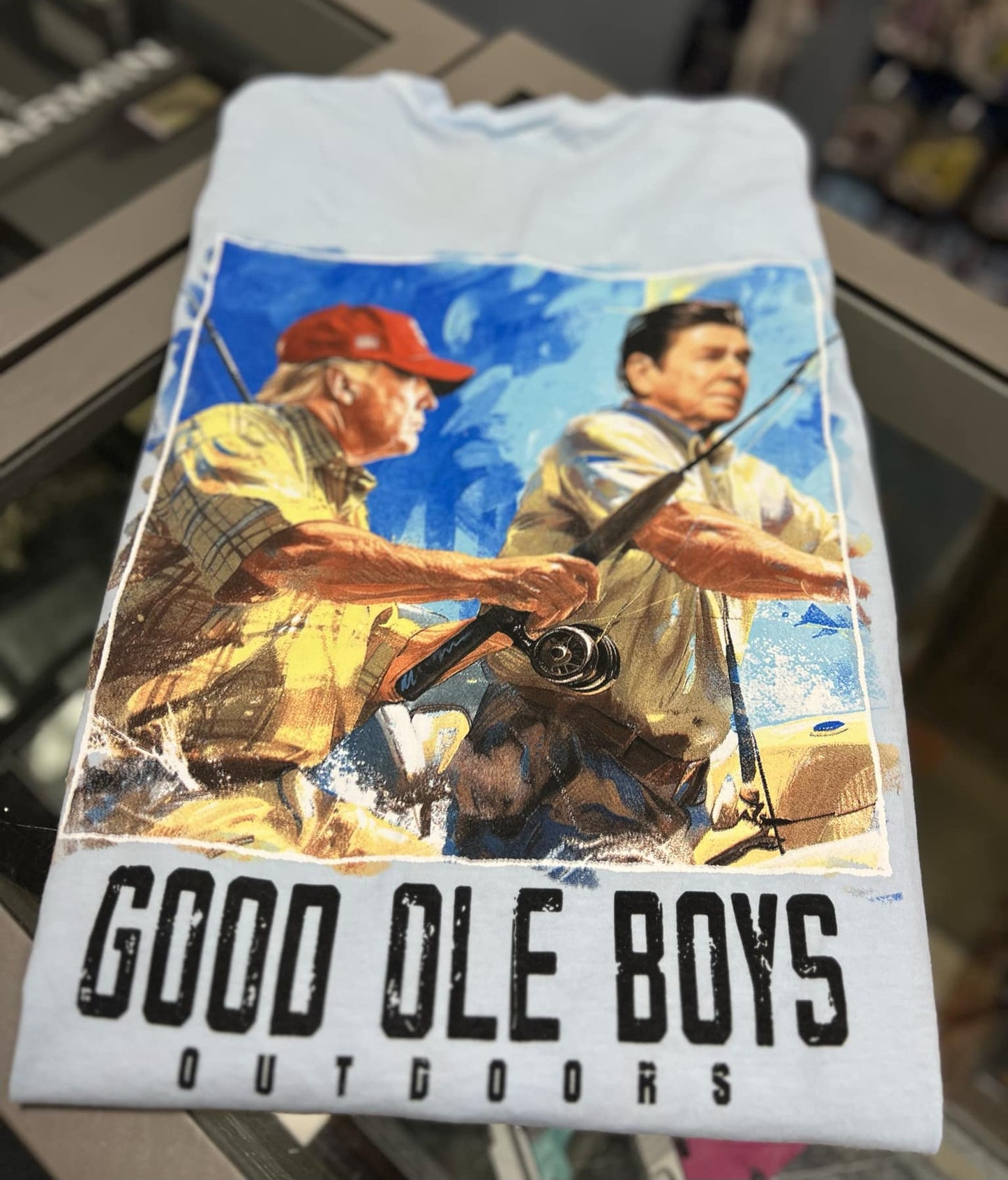 Trump Reagan Fishing Short Sleeve