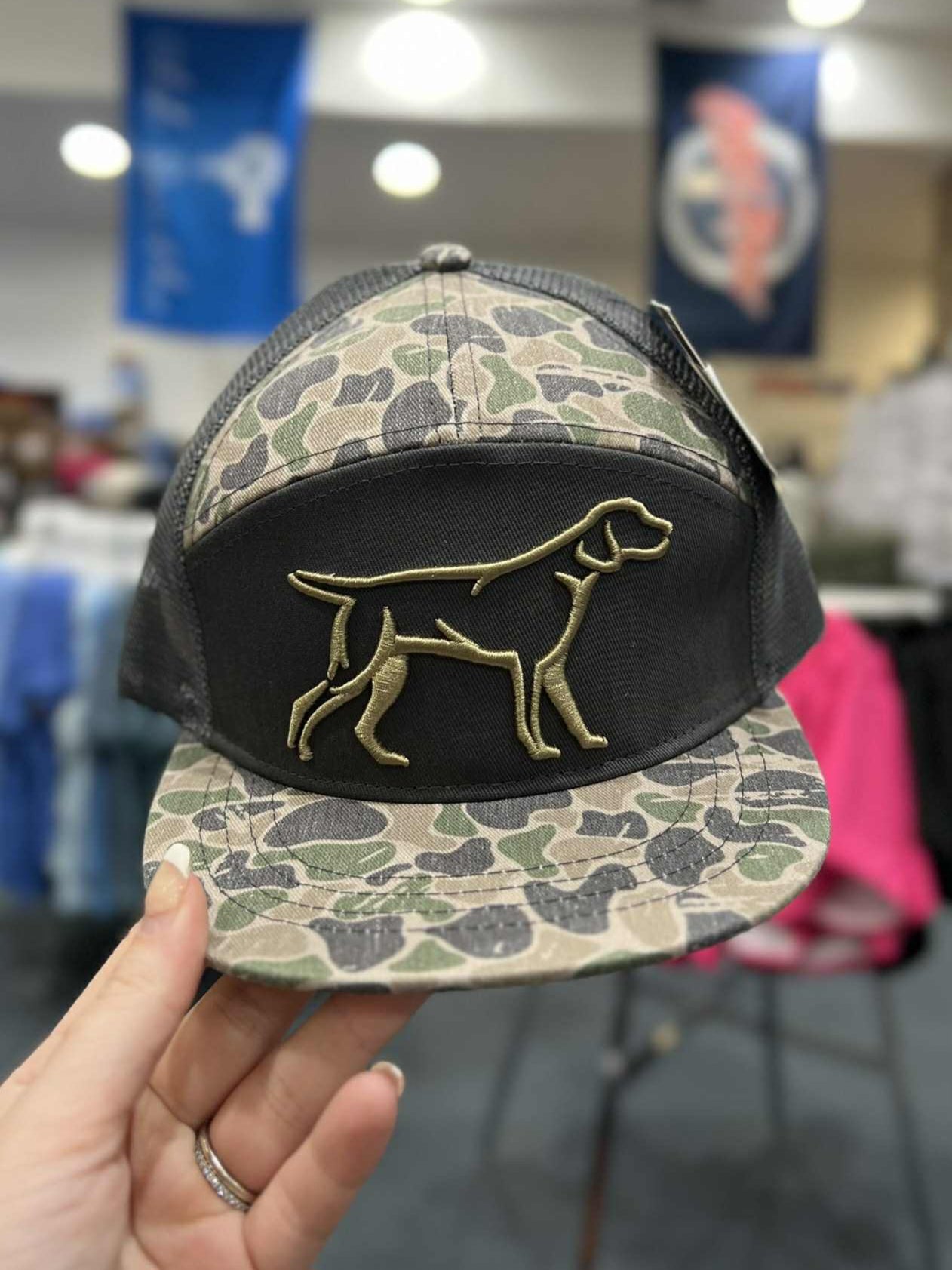 Youth 7 Panel Backwoods Camo 3D Puff Hat