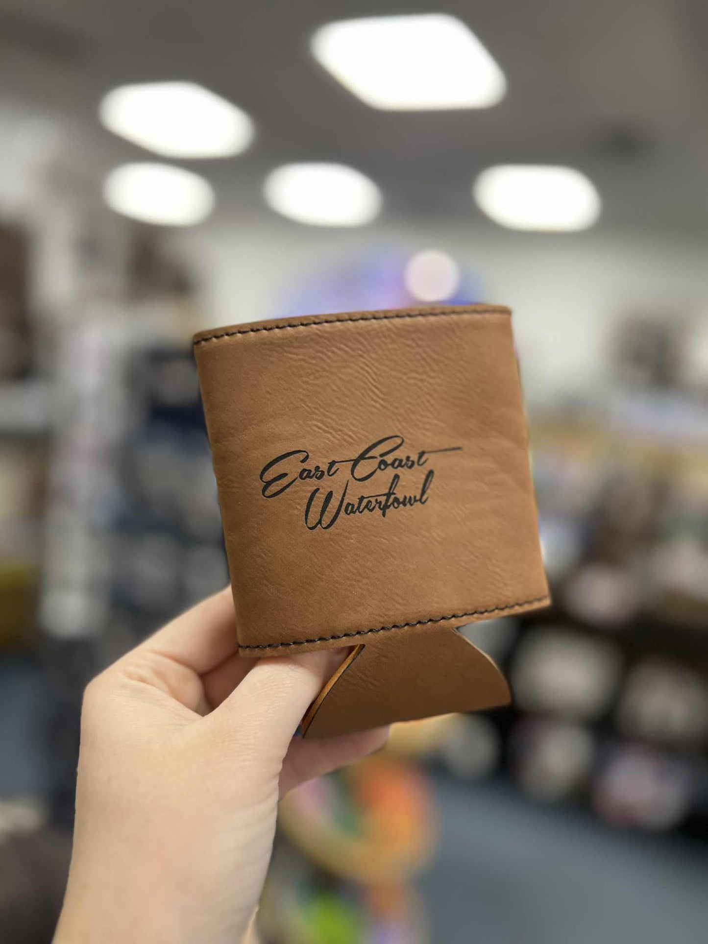 ECW, Banking Mallard Leather Beverage Holder