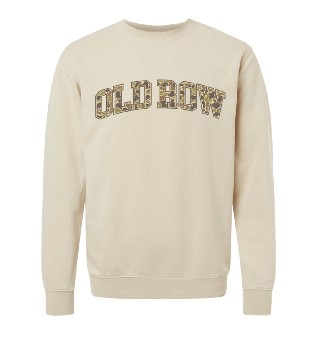 Old Row Camo Crewneck, Ivory