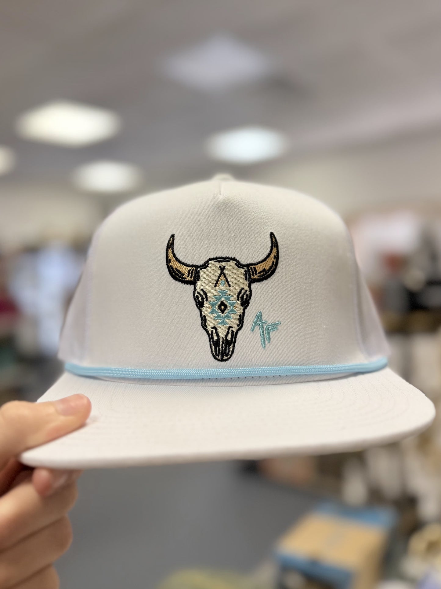 American Fetcher, Cow Skull Turquoise Rope