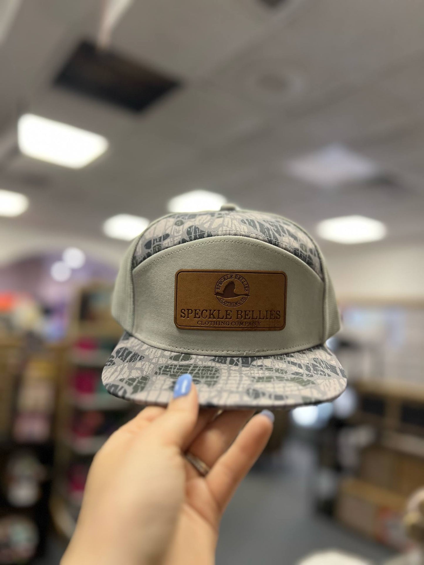 Logo Rec Leather Patch Cap, Deep Swamp Vein Camo